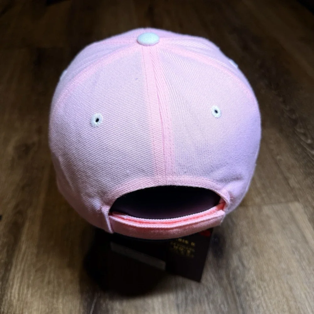 Vintage 90s Y2K California Hat Baseball Dad Cap‎ Pink Silver White Barbie Doll
